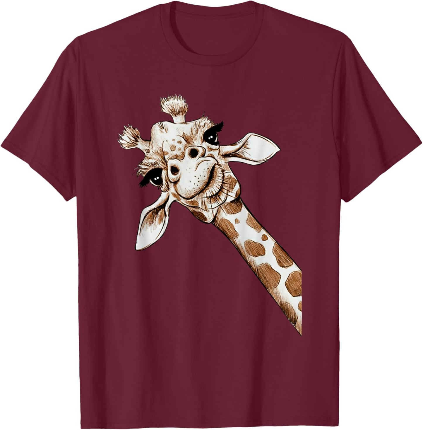 Love Giraffes Cute Giraffe Lovers Men Women Kids Costume T-Shirt - T-Shirt | Maroon