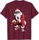 African American Funny Christmas Outfit Afro Santa Claus T-Shirt - T-Shirt | Maroon