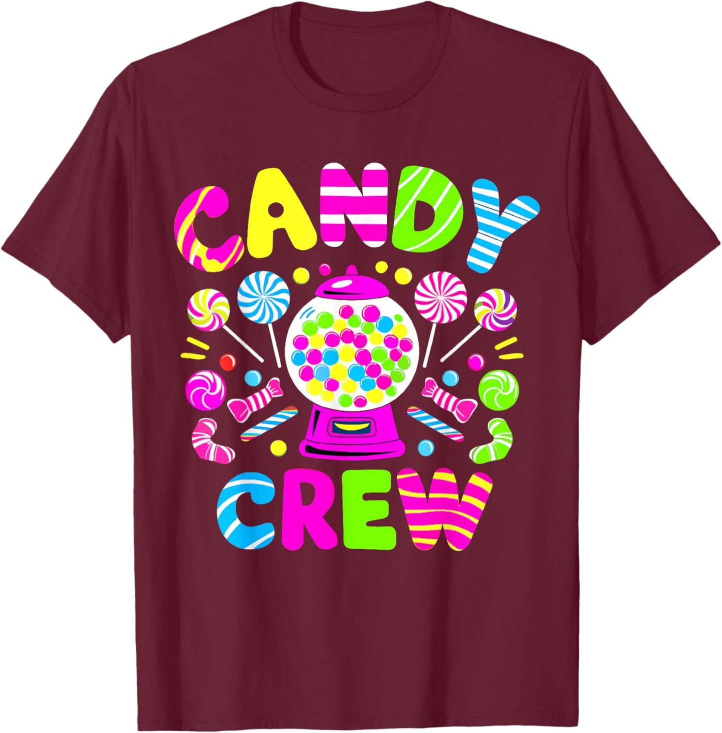 Halloween Candy Crew Candy Costume Women Candy Land Kids T-Shirt - T-Shirt | Maroon