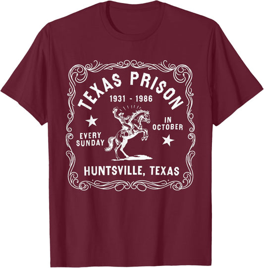 Retro Texas Prison Rodeo - Souvenir T-Shirt - T-Shirt | Maroon
