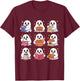 Cute Ghosts Cooking Sourdough Bread Homemaker Baking Baker T-Shirt - T-Shirt | Maroon