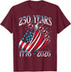250 Years 1776-2026 USA Flag Fighter Jets 250th Birthday T-Shirt - T-Shirt | Maroon