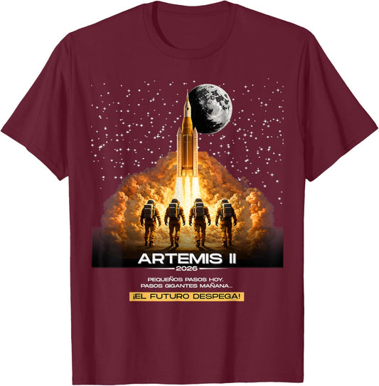 Artemis Launch to The Moon Graduation Day T-Shirt - T-Shirt | Maroon