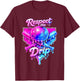 Baseball Ice Cream Drip Boys Ice Cream Sprinkle Respect Drip T-Shirt - T-Shirt | Maroon