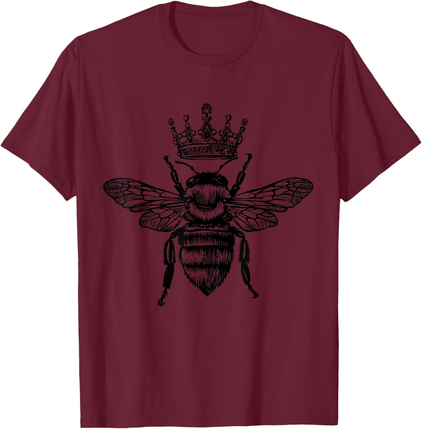 Queen Bee Cute Beekeeping Beekeeper T-Shirt - T-Shirt | Maroon