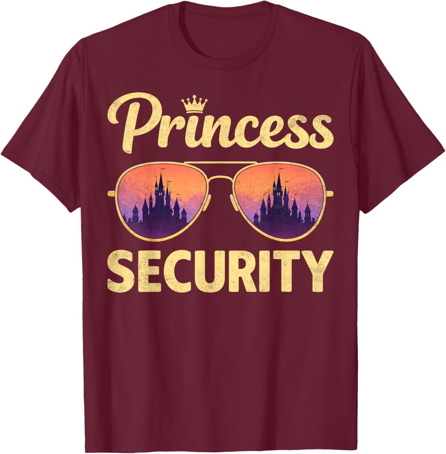 Funny Princess Security Vacations Family Trip T-Shirt - T-Shirt | Maroon