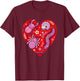 Bug Heart Cute Insect Valentine Love T-Shirt - T-Shirt | Maroon