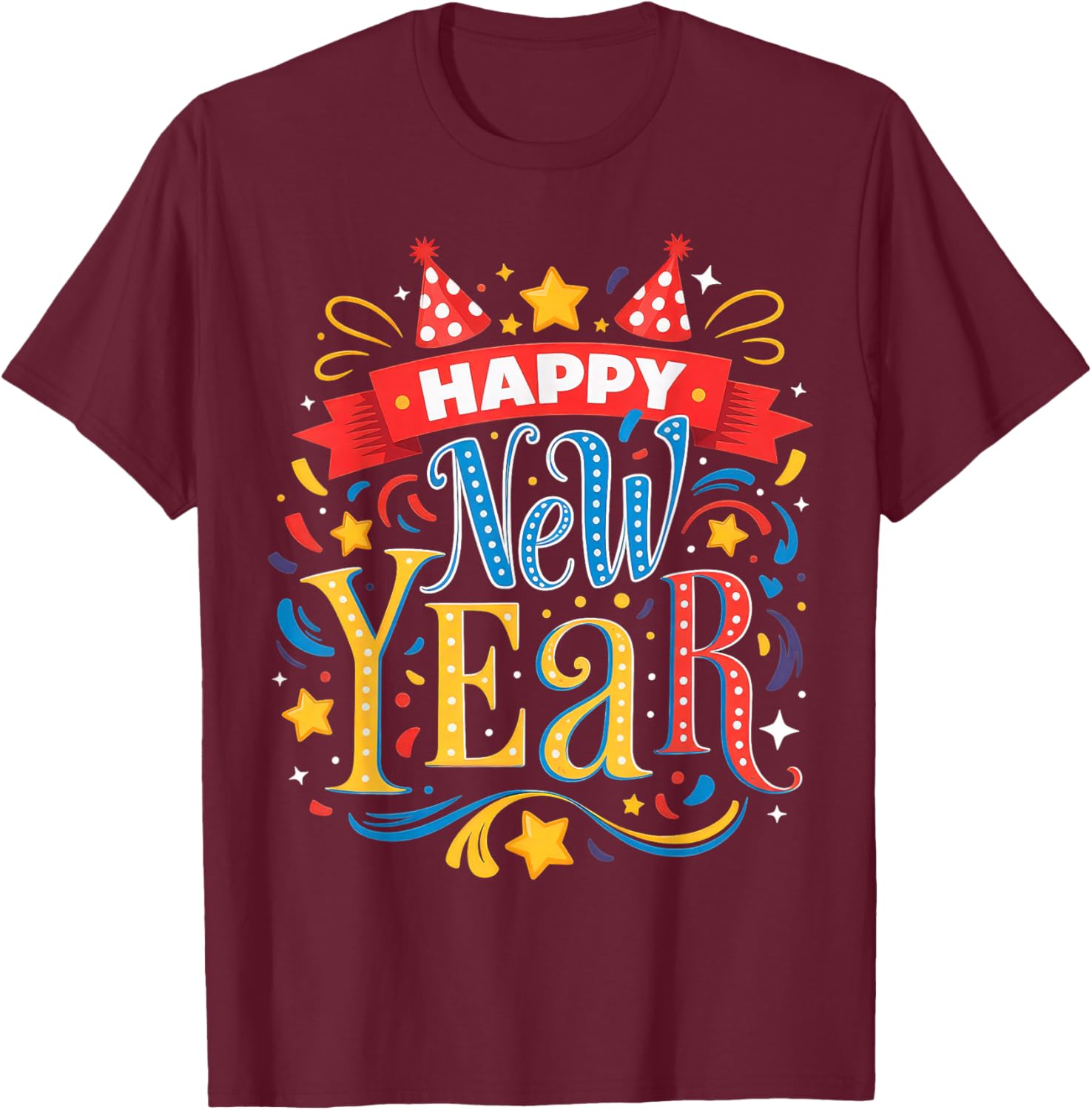 Happy New Year Eve 2026 T-Shirt - T-Shirt | Maroon
