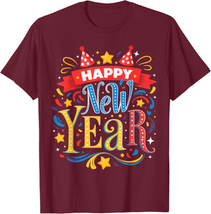 Happy New Year Eve 2026 T-Shirt - T-Shirt | Maroon