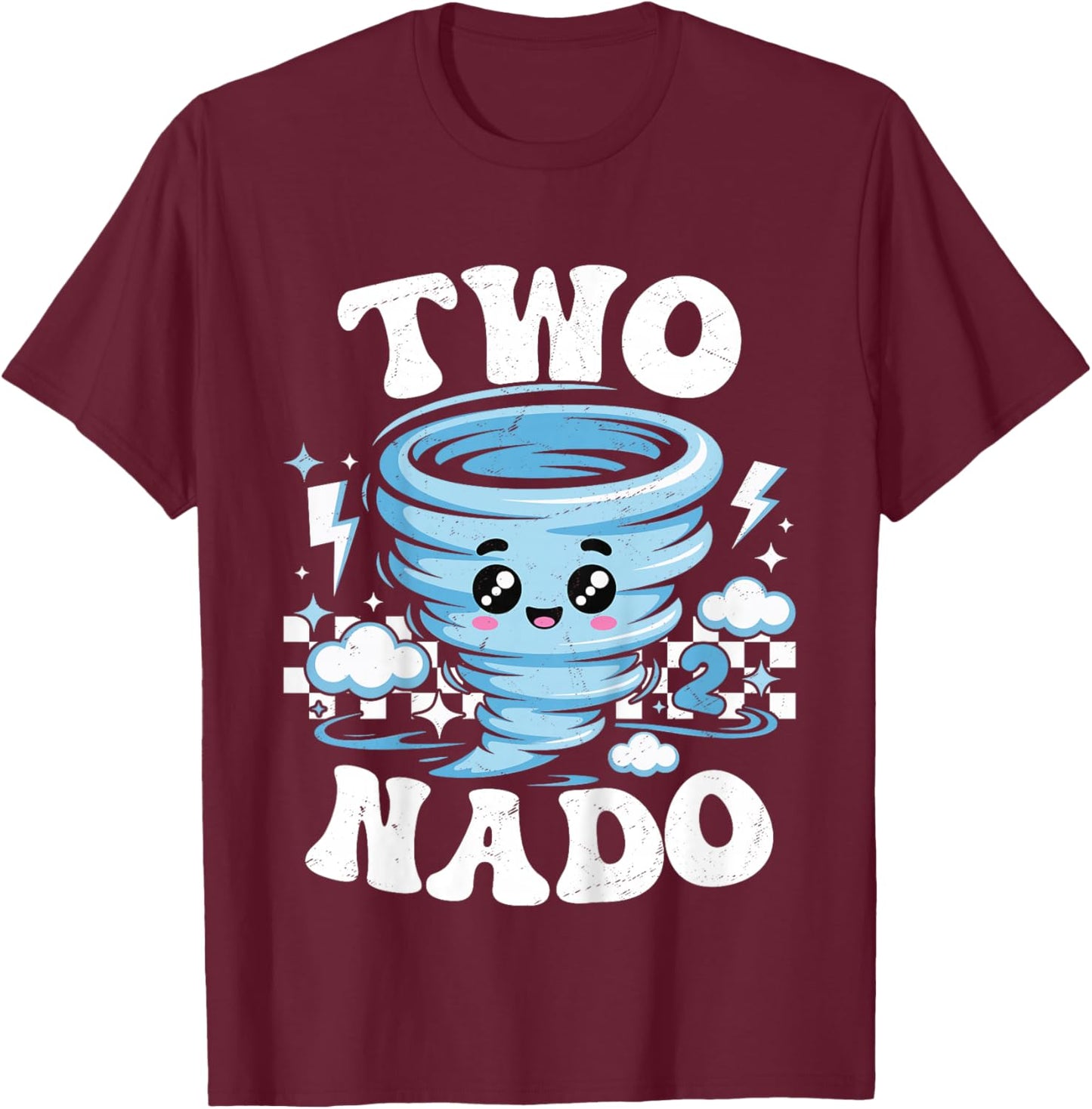 Two Nado 2nd Birthday Funny 2 Year Old Boys Kids T-Shirt - T-Shirt | Maroon