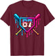 67 Ice Cream Drip Meme Six Seven Gen Alpha Slang T-Shirt - T-Shirt | Maroon
