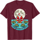 Mele Kalikimaka Hawaiian Christmas Santa Sea Turtle Sleigh T-Shirt - T-Shirt | Maroon