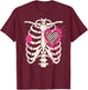 Scenecore Ribs & Heart | Still Emo Y2K 2000s Alt Mall Goth T-Shirt - T-Shirt | Maroon