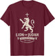 Lion of Judah Christian Apparel – Revelation 5:5 – Vintage T-Shirt - T-Shirt | Maroon