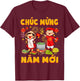 Vietnamese New Year 2026 Chuc Mung NAM Moi TET Holiday Kids T-Shirt - T-Shirt | Maroon
