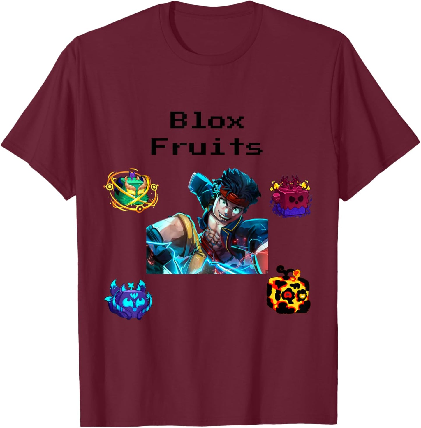 blox Fruits T-Shirt - T-Shirt | Maroon