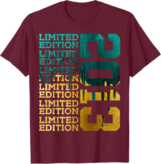 13 Years Limited Edition 2013 13TH Birthday T-Shirt - T-Shirt | Maroon