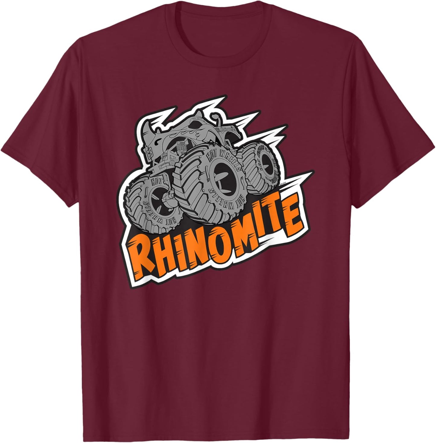 Hot Wheels Monster Trucks - Rhinomite T-Shirt - T-Shirt | Maroon
