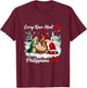 Santa Every Knee Shall Bow Christmas Nativity Scene Xmas T-Shirt - T-Shirt | Maroon