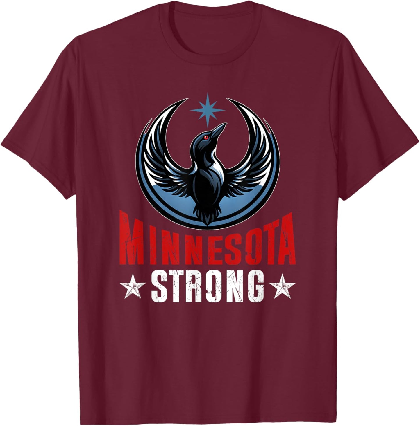 Retro Vintage Minnesota Strong T-Shirt - T-Shirt | Maroon