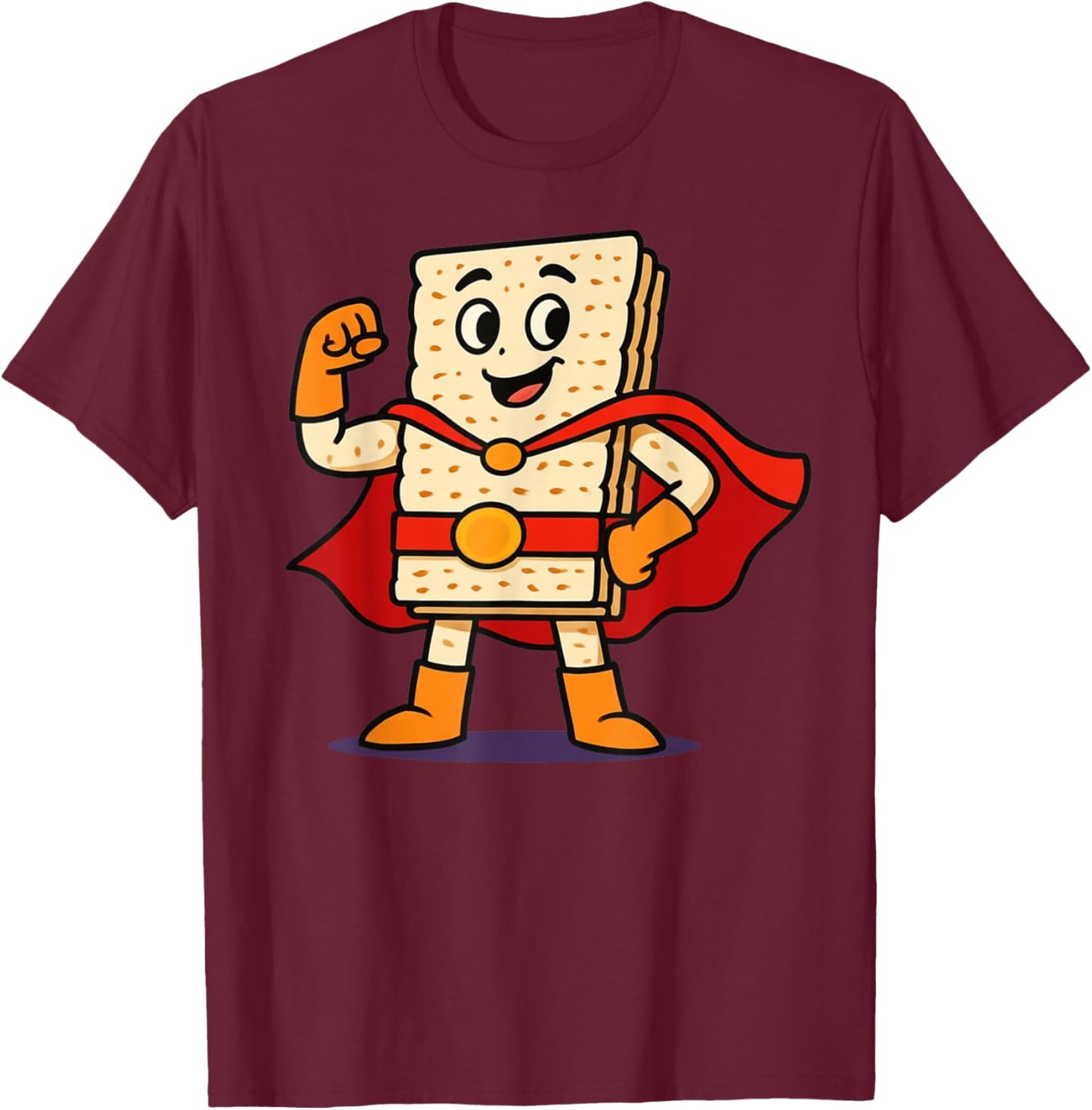 Matzo Man Passover Seder Funny Jewish Holiday T-Shirt - T-Shirt | Maroon