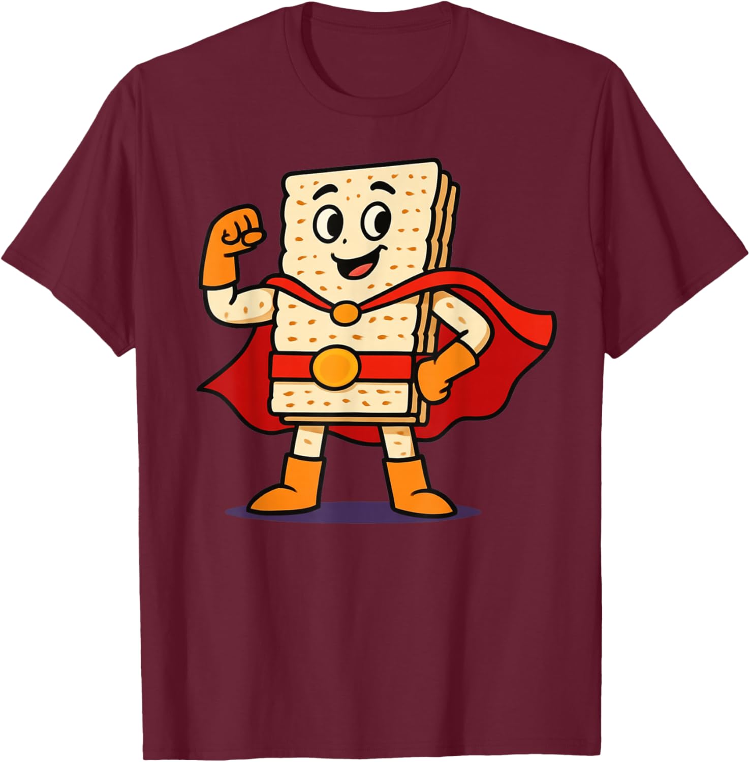 Matzo Man Passover Seder Funny Jewish Holiday T-Shirt - T-Shirt | Maroon