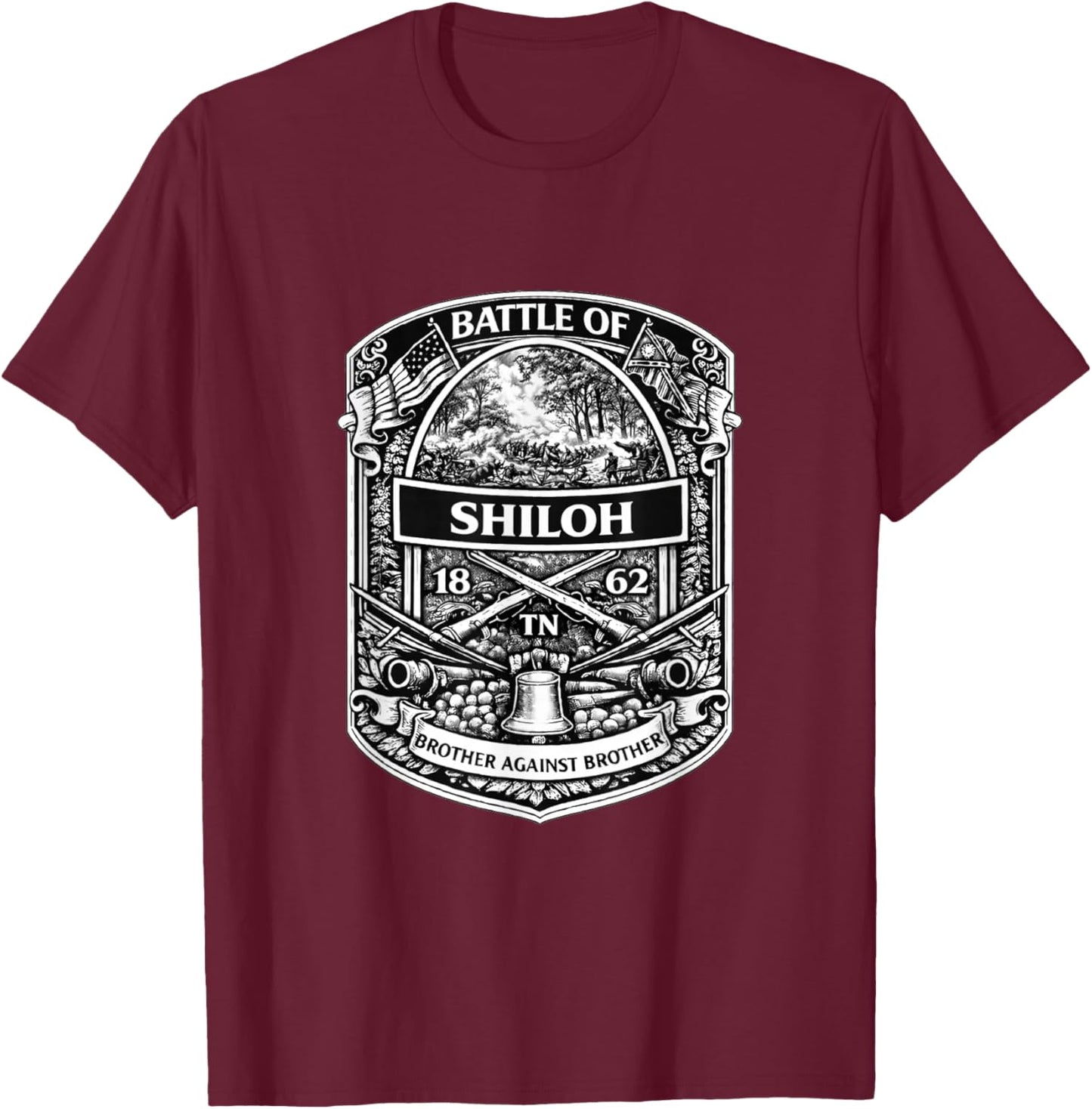 Shiloh Tennessee Civil War Battle US USA American History T-Shirt - T-Shirt | Maroon