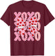 Valentine Coquette Bow XOXO Hearts Lover Girl Women T-Shirt - T-Shirt | Maroon