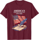 USA Flag 250 Years Independence Day 1776-2026 4th July T-Shirt - T-Shirt | Maroon