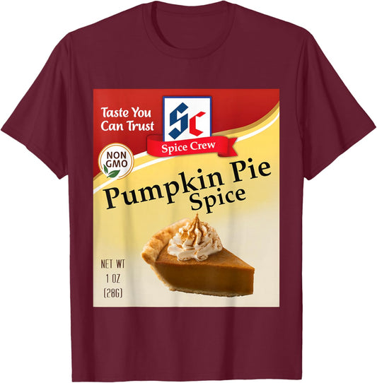 Pumpkin Pie Spice Condiment Spice Costumes Group Matching T-Shirt - T-Shirt | Maroon
