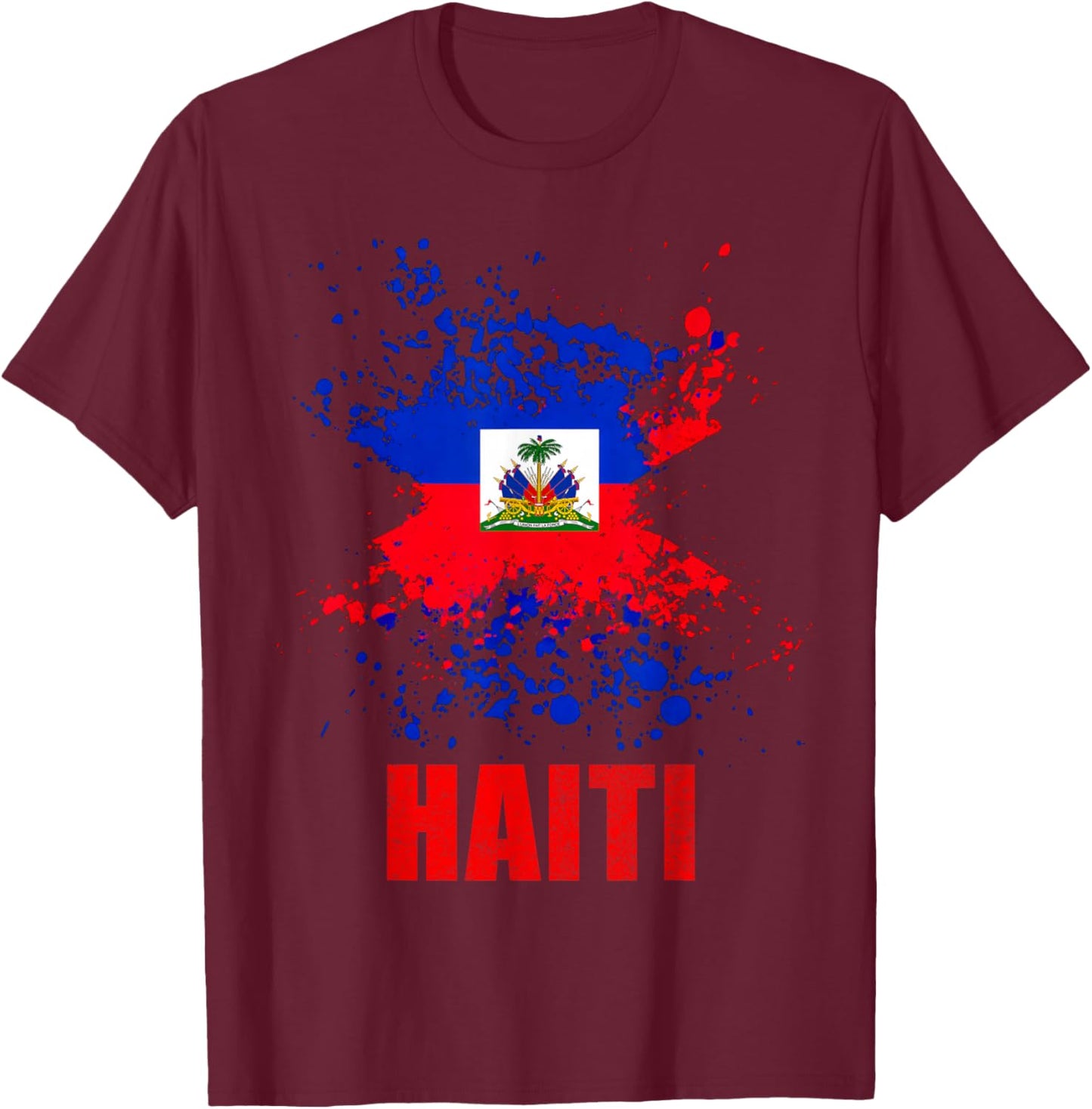 Haiti Haitian Flag Day Pride 1804 Haiti First Men Women Kid T-Shirt - T-Shirt | Maroon