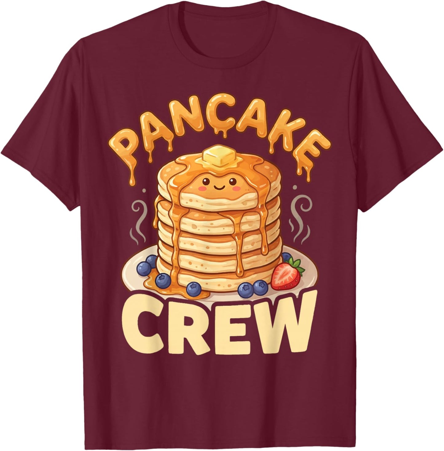 Pancake Crew T-Shirt - T-Shirt | Maroon