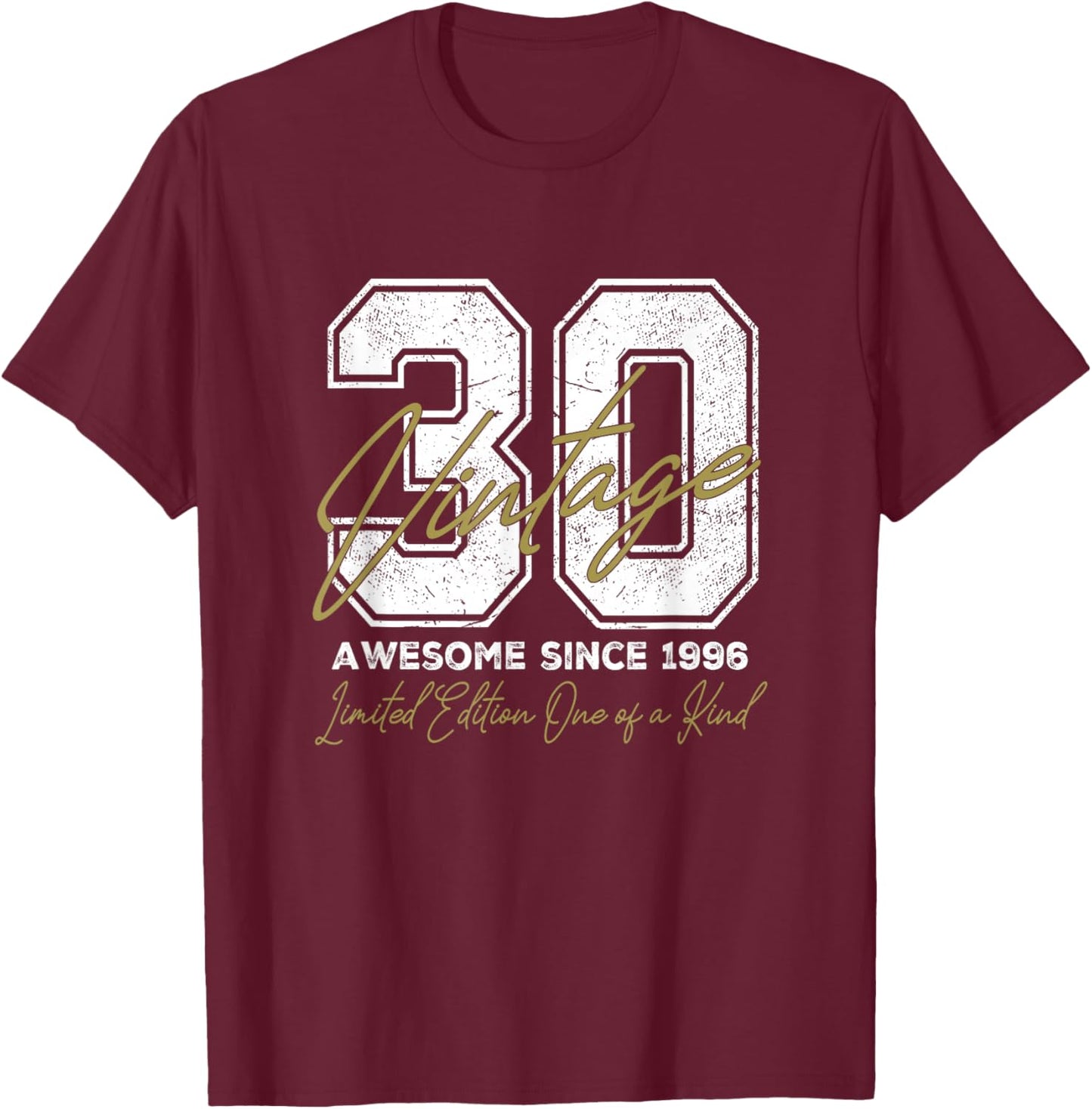 30 Year Old Gifts Vintage 1996 Limited Edition 30th Birthday T-Shirt - T-Shirt | Maroon