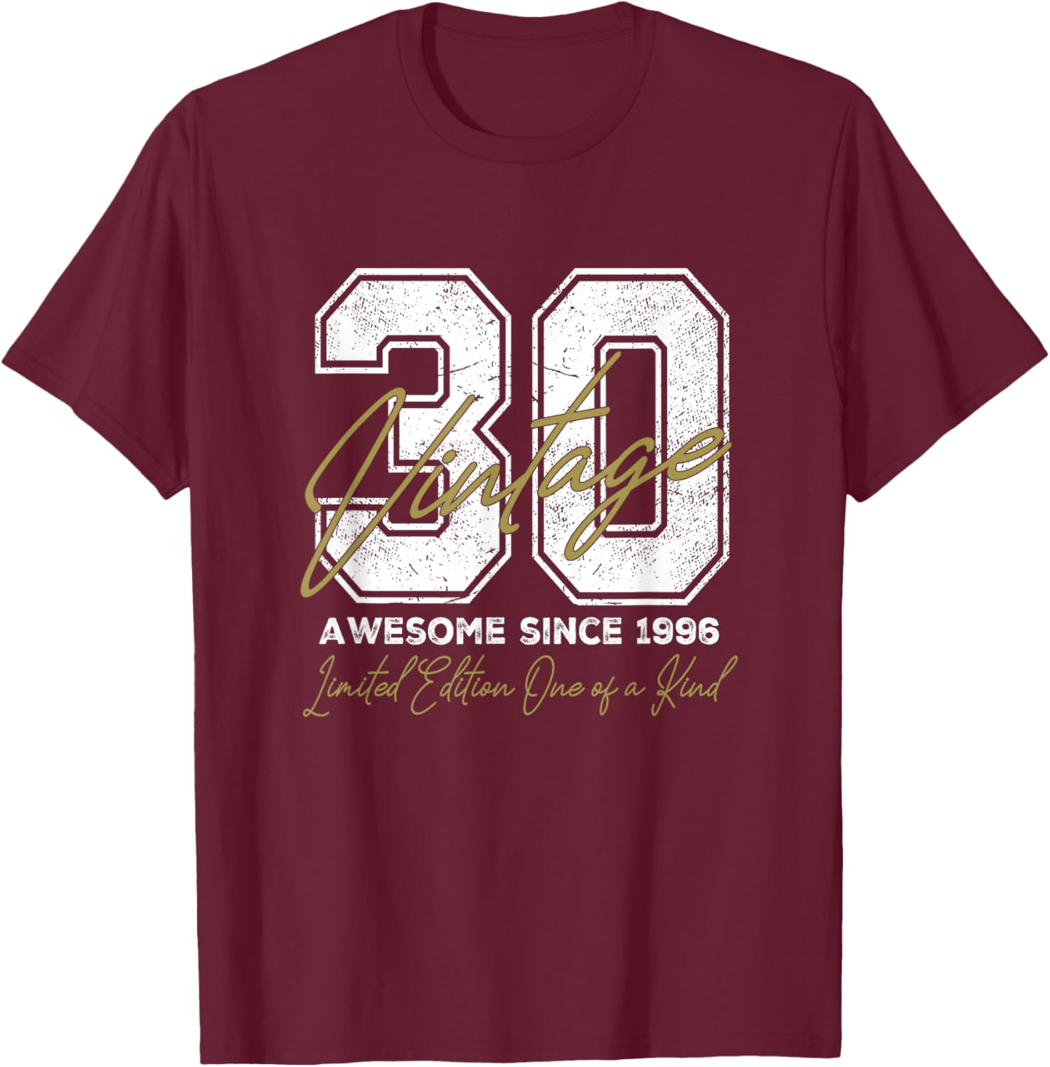 30 Year Old Gifts Vintage 1996 Limited Edition 30th Birthday T-Shirt - T-Shirt | Maroon