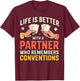 Vintage Bridge Player Partner Contract Bridge T-Shirt - T-Shirt | Maroon