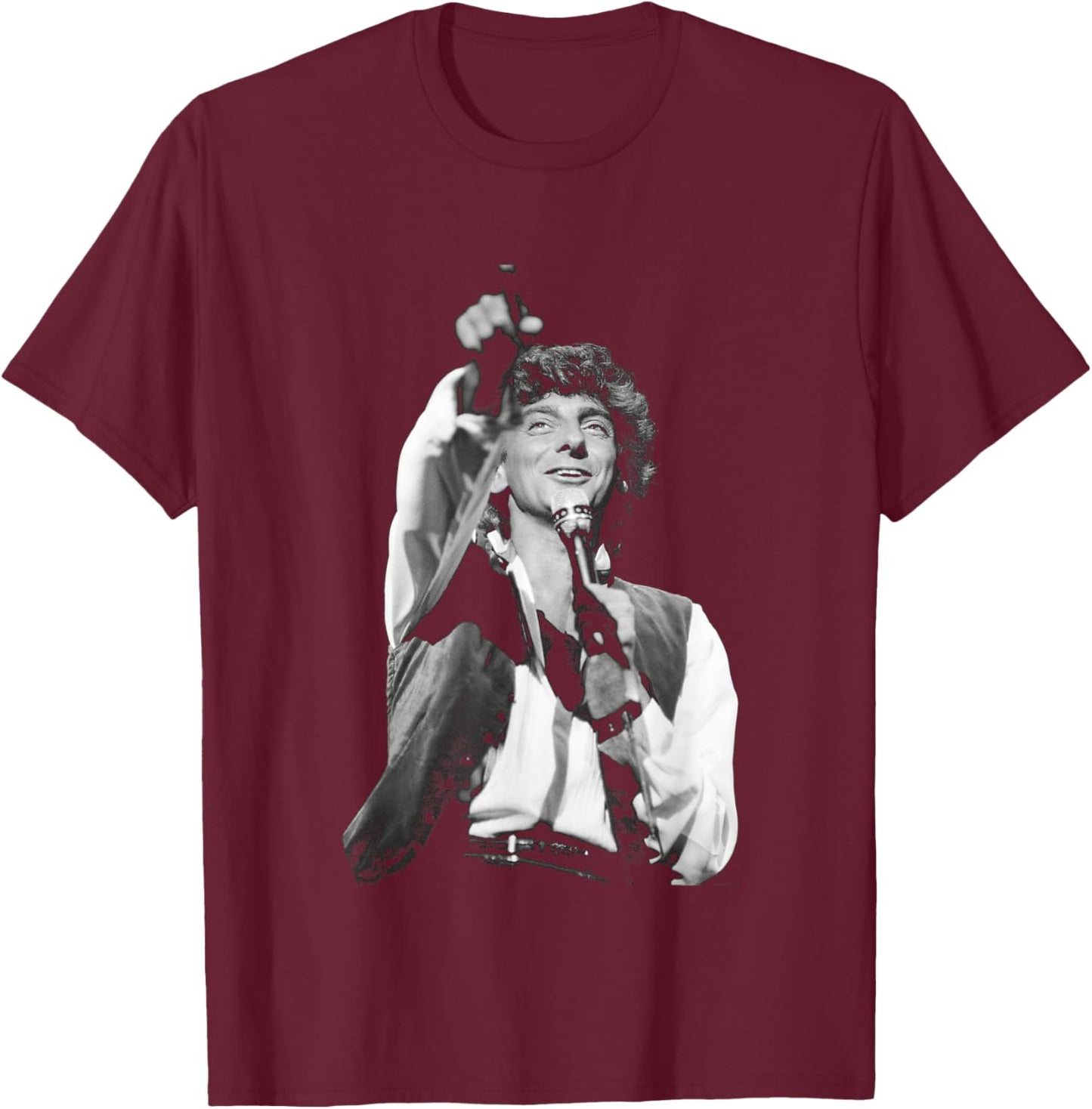 Barry Manilow Live in Concert Blenheim Palace 1983 T-Shirt - T-Shirt | Maroon