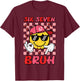 6 7 Valentines Day Six Seven Bruh 67 Meme Kids Boys Youth T-Shirt - T-Shirt | Maroon