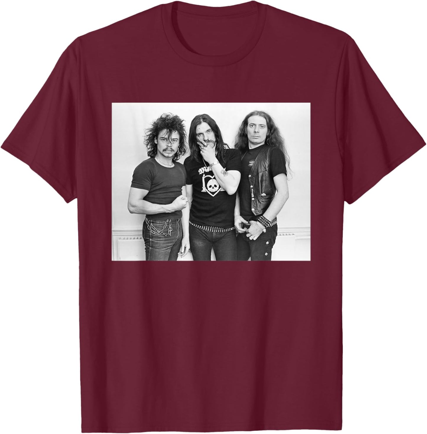 Motorhead Phil Taylor Lemmy Kilmister & Eddie Clarke 1981 T-Shirt - T-Shirt | Maroon