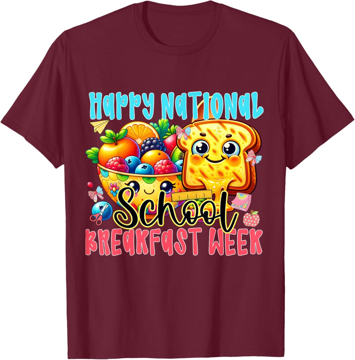 National School Breakfast Week 2026 T-Shirt - T-Shirt | Maroon