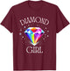 Diamond Gem Quote Design – Colorful Sparkling Crystal T-Shirt - T-Shirt | Maroon