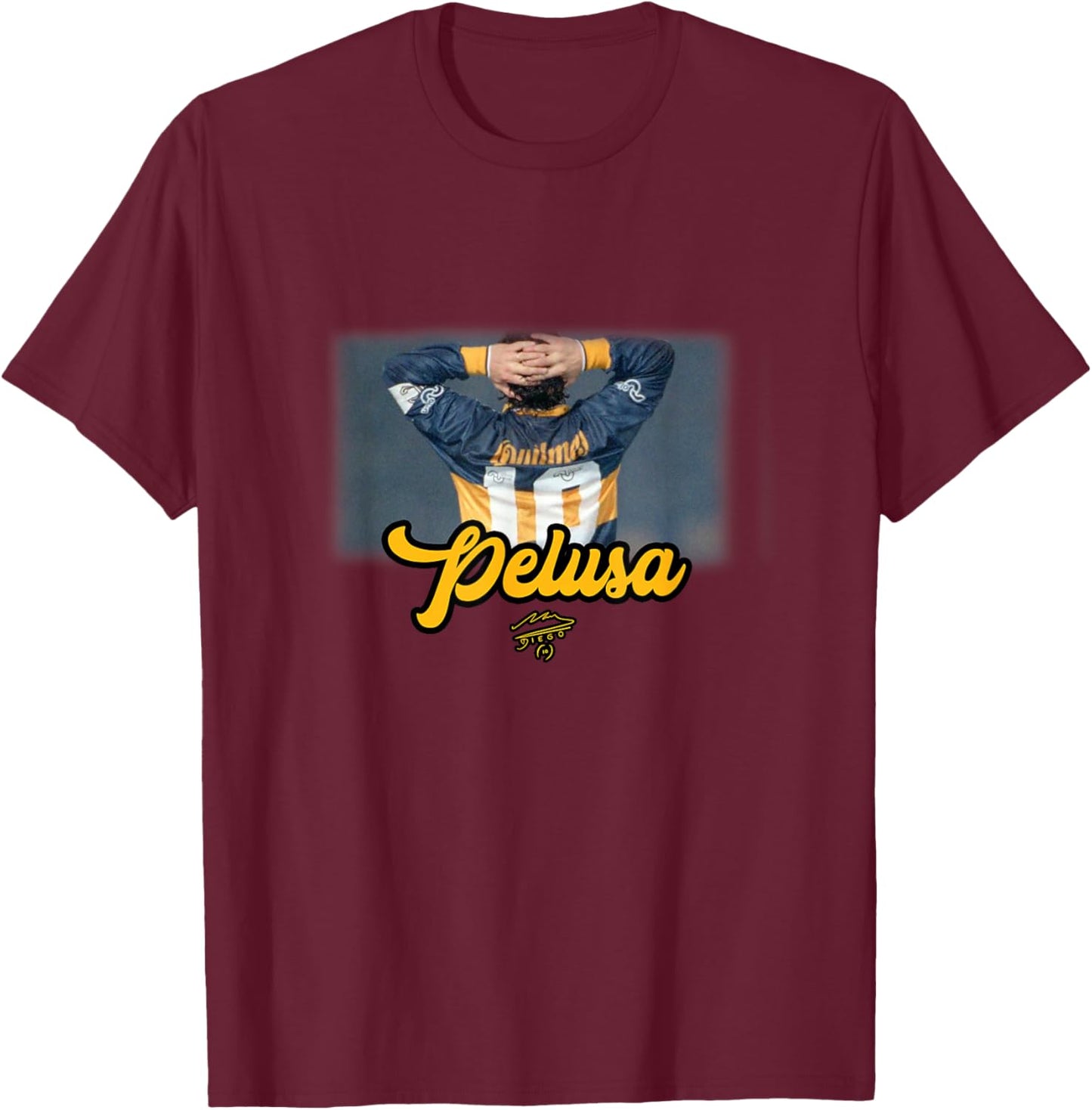 Maradona Pelusa T-Shirt - T-Shirt | Maroon