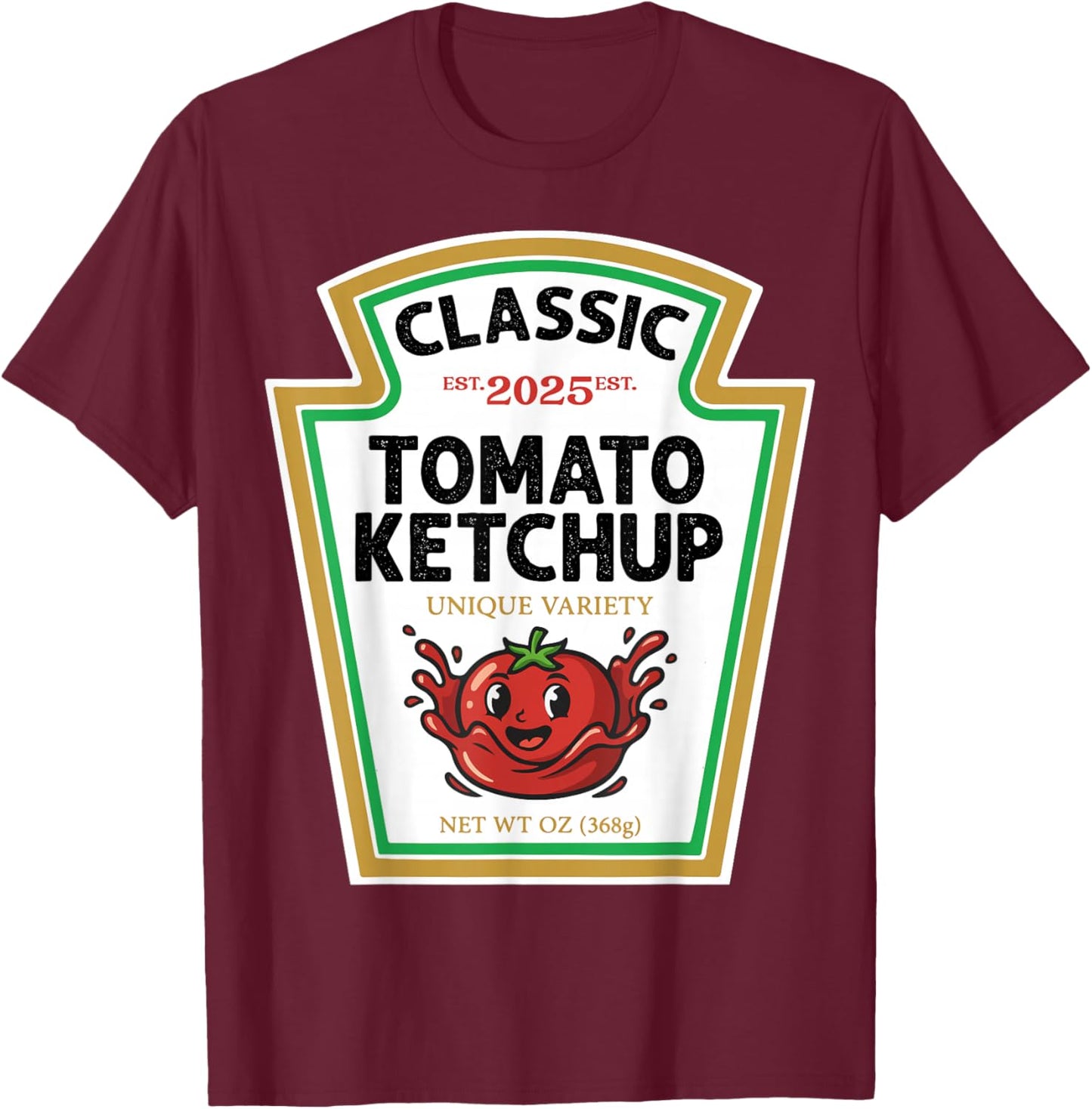 Red Ketchup DIY Halloween Costume Matching Group Ketchup T-Shirt - T-Shirt | Maroon