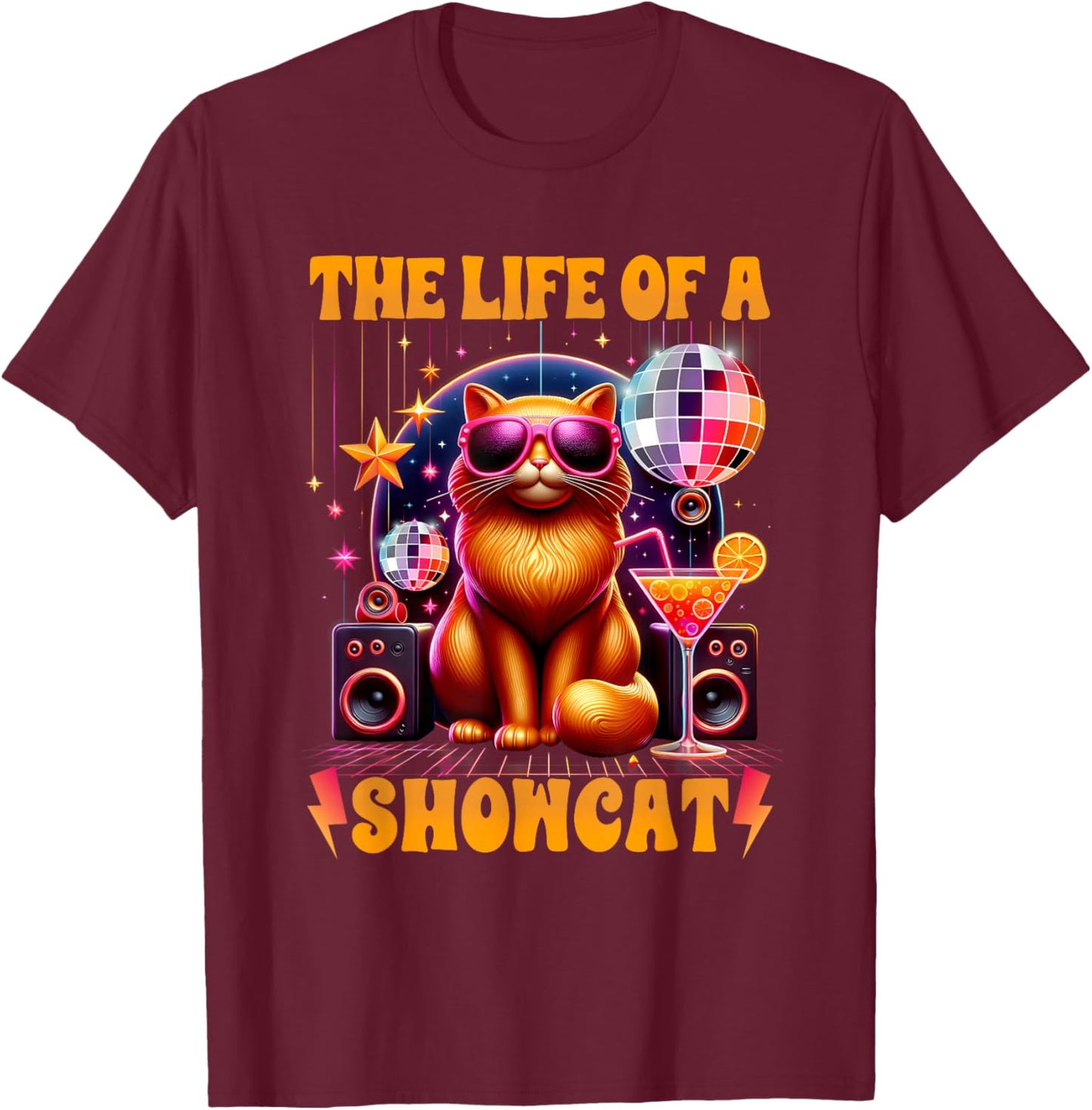 Disco Ball T-Shirt - T-Shirt | Maroon