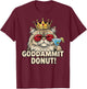Donut Princess Cat Meme – Kawaii Funny Cartoon Style T-Shirt - T-Shirt | Maroon