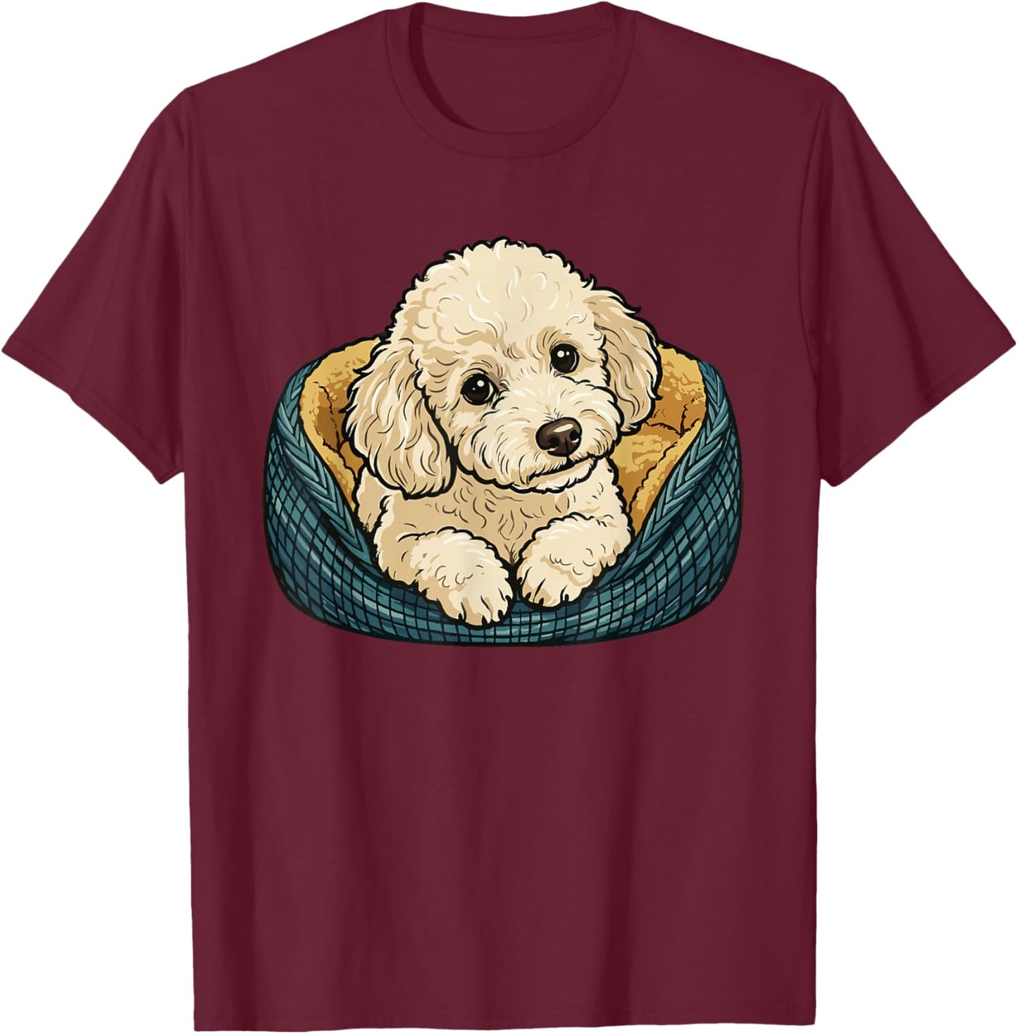 Retro Poodle Dog Mom Dog Dad Funny Poodle T-Shirt - T-Shirt | Maroon