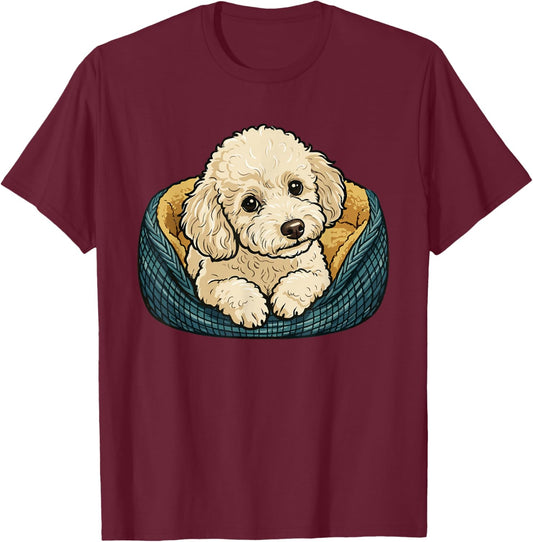 Retro Poodle Dog Mom Dog Dad Funny Poodle T-Shirt - T-Shirt | Maroon