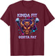 Powerlifting Fat Guy Shirt, Kinda Fit Sorta Fat Bear T-Shirt - T-Shirt | Maroon
