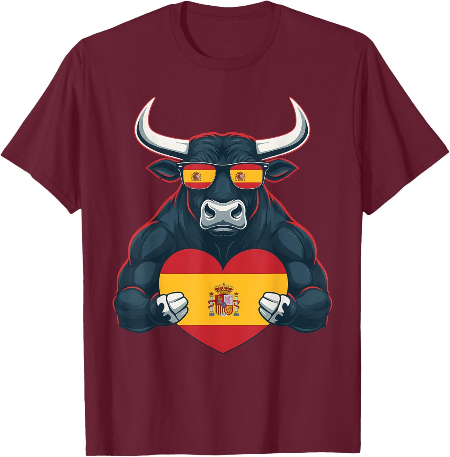 Spain Flag Spanish Flag Espana Roots Spanish Pride T-Shirt - T-Shirt | Maroon