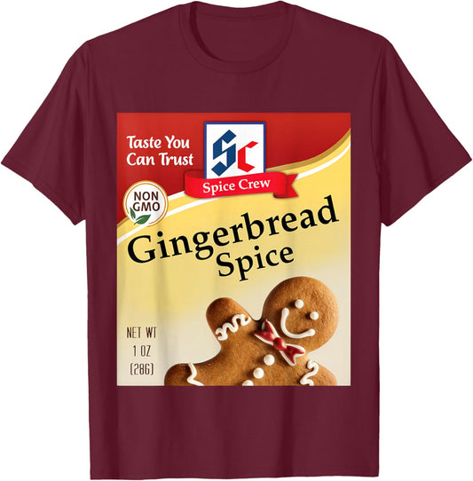 Gingerbread Spice Condiment Spice Costumes Group Matching T-Shirt - T-Shirt | Maroon