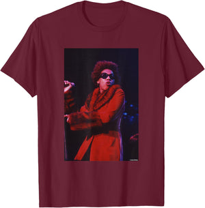Macy Gray Live at BRIT Awards by Andy Willsher T-Shirt - T-Shirt | Maroon